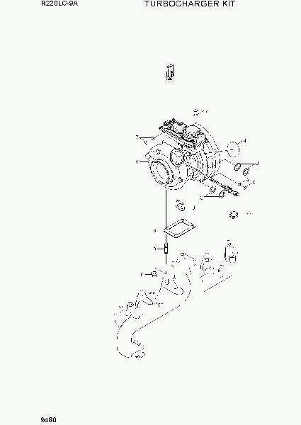 9480  TURBOCHARGER KIT   Hyundai R220LC-9A