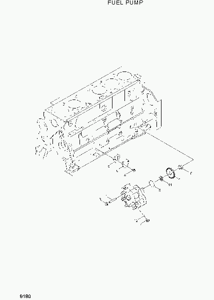 9180  FUEL PUMP   Hyundai R250LC-7A