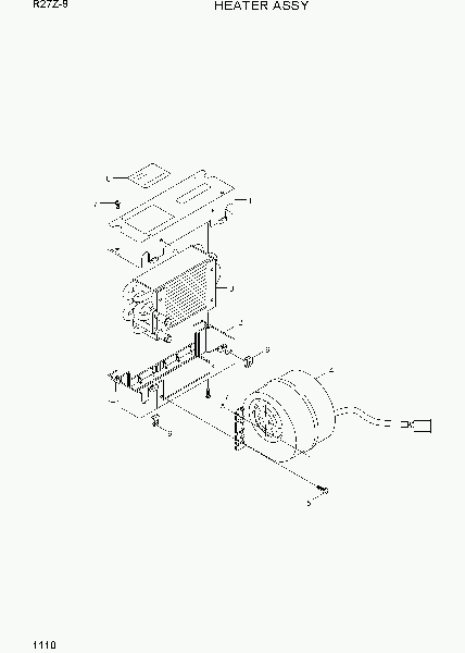 1110  HEATER ASSY   Hyundai R27Z-9
