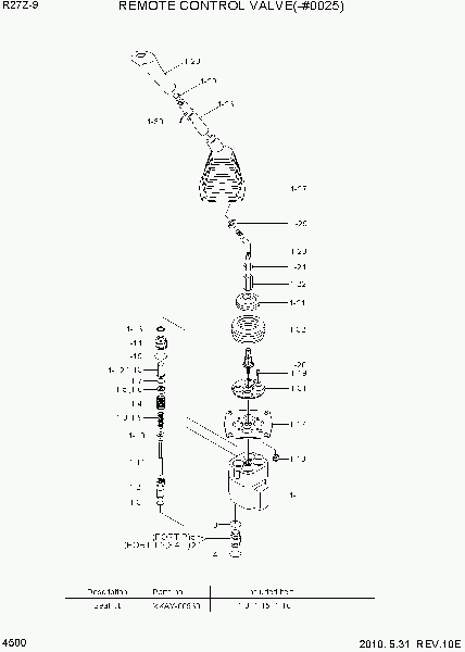 4500  REMOTE CONTROL VALVE(-#0025)   Hyundai R27Z-9