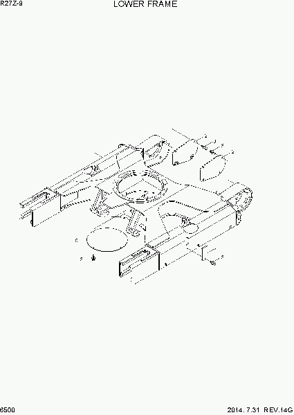 6500  LOWER FRAME   Hyundai R27Z-9