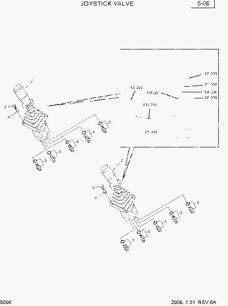 5006  JOYSTICK VALVE   Hyundai R28-7