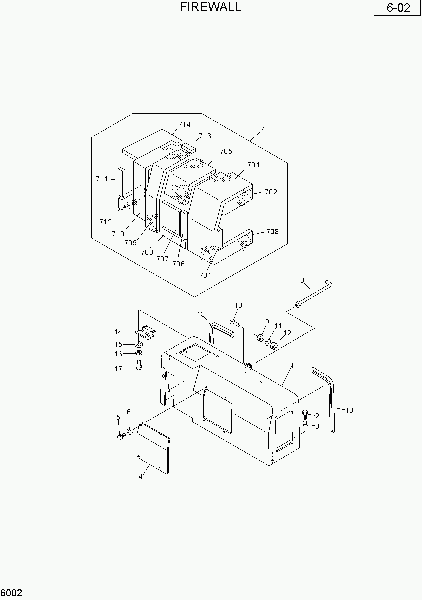 6002  FIREWALL   Hyundai R28-7