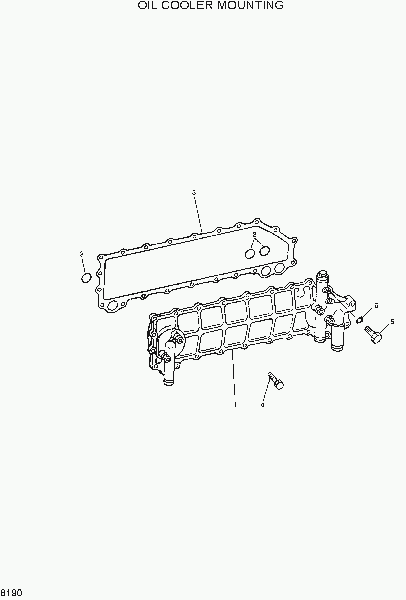 8190  OIL COOLER MOUNTING   Hyundai R290LC-3H