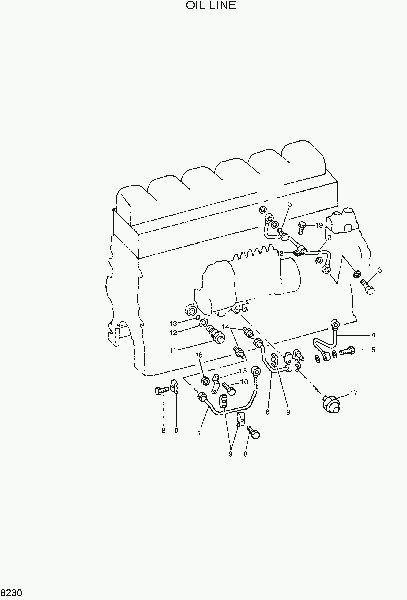 8230  OIL LINE   Hyundai R290LC-3H