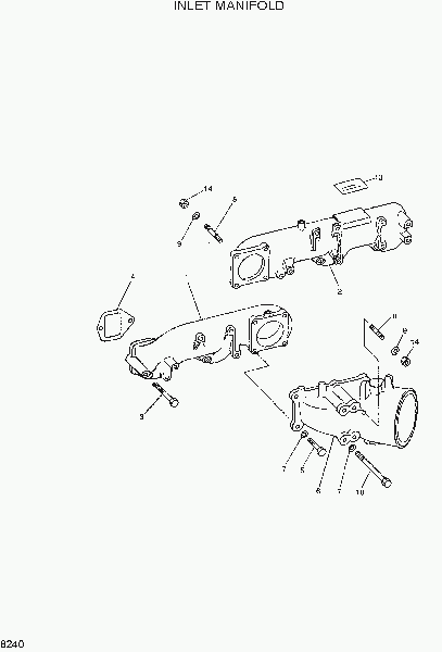 8240  INLET MANIFOLD   Hyundai R290LC-3H