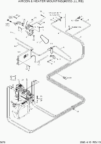 3070 AIRCON & HEATER MOUNTING(#0552L)