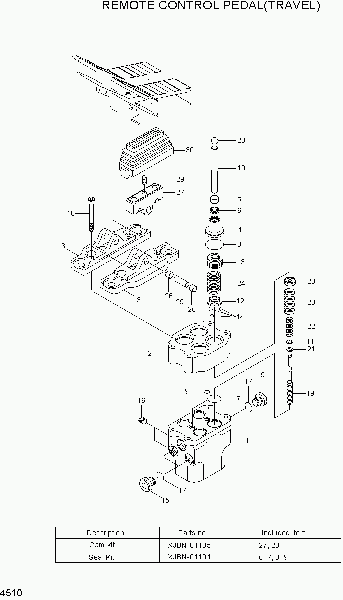 4510  REMOTE CONTROL PEDAL(TRAVEL)   Hyundai R35Z-7A