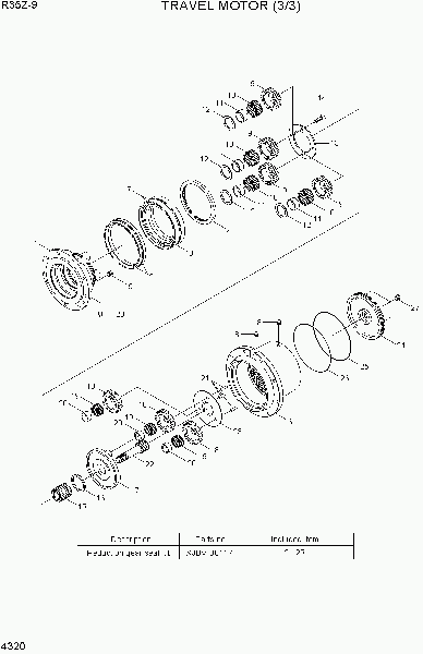 4320  TRAVEL MOTOR(3/3)   Hyundai R35Z-9
