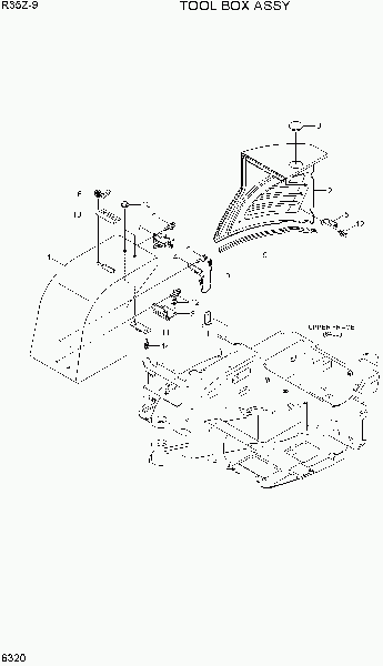 6320  TOOL BOX ASSY   Hyundai R35Z-9