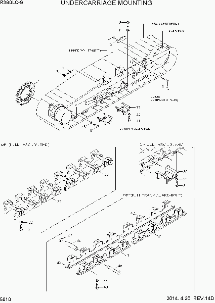 5010  UNDERCARRIAGE MOUNTING экскаватора гусеничного Hyundai R380LC-9