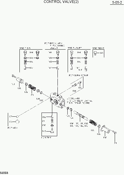 5005B  CONTROL VALVE(2)   Hyundai R36N-7