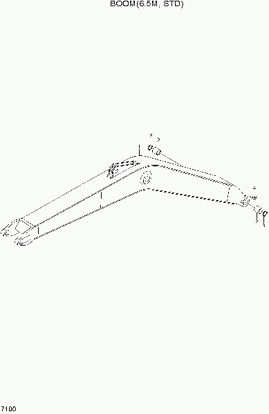 7100  BOOM(6.5M, STD)   Hyundai R370LC-7