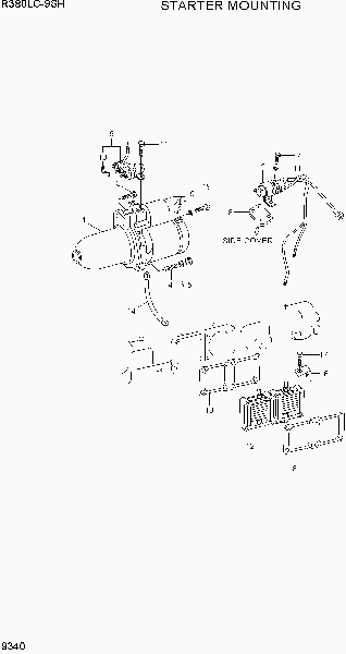 9340  STARTER MOUNTING   Hyundai R380LC-9SH