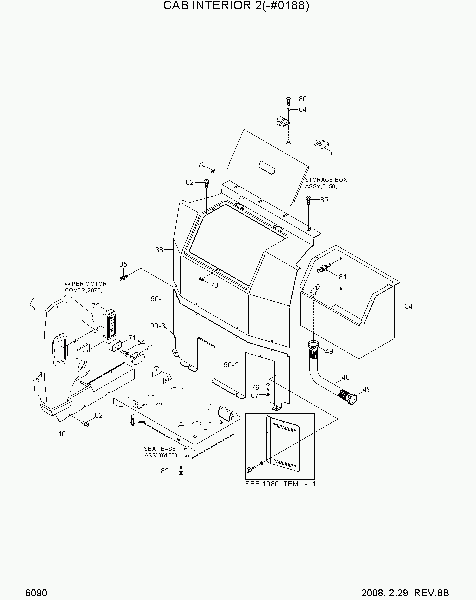 6090  CAB INTERIOR 2(-#0188)   Hyundai R450LC-7A