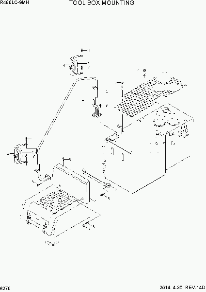6270  TOOL BOX MOUNTING   Hyundai R480LC-9MH