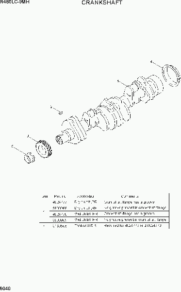 9040    ()   Hyundai R480LC-9MH