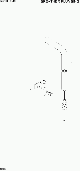 9100  BREATHER PLUMBING   Hyundai R480LC-9MH