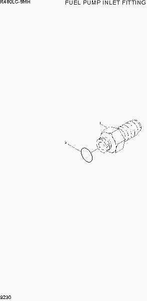 9230  FUEL PUMP INLET FITTING   Hyundai R480LC-9MH