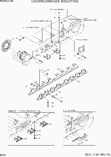 5010  UNDERCARRIAGE MOUNTING   Hyundai R520LC-9A