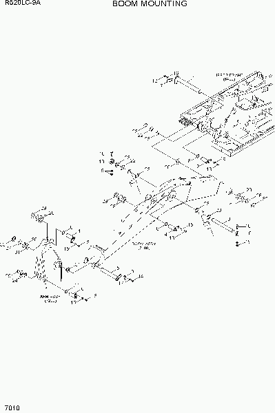7010  BOOM MOUNTING   Hyundai R520LC-9A