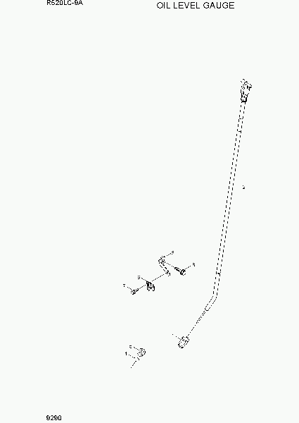 9290  OIL LEVEL GAUGE   Hyundai R520LC-9A