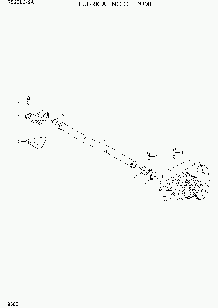 9300  LUBRICATING OIL PUMP   Hyundai R520LC-9A