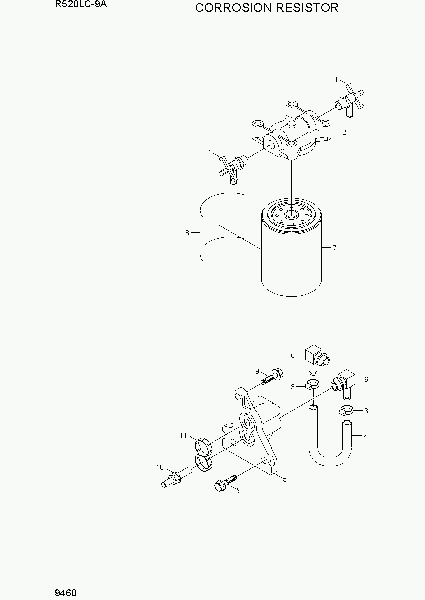 9460  CORROSION RESISTOR   Hyundai R520LC-9A