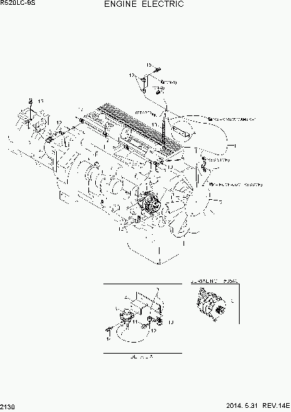 2130  ENGINE ELECTRIC   Hyundai R520LC-9S