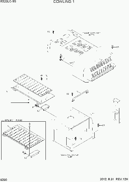 6200  COWLING 1   Hyundai R520LC-9S