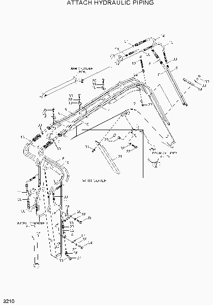 3210  ATTACH HYDRAULIC PIPING   Hyundai R55-7A