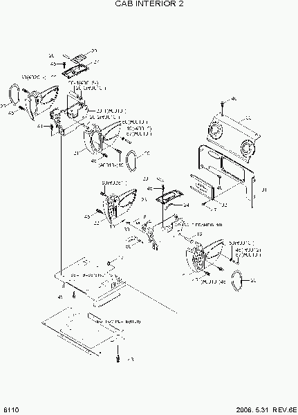 6110  CAB INTERIOR 2   Hyundai R55-7