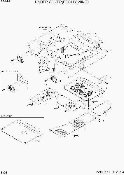 6305  UNDER COVER(BOOM SWING)   Hyundai R55-9A