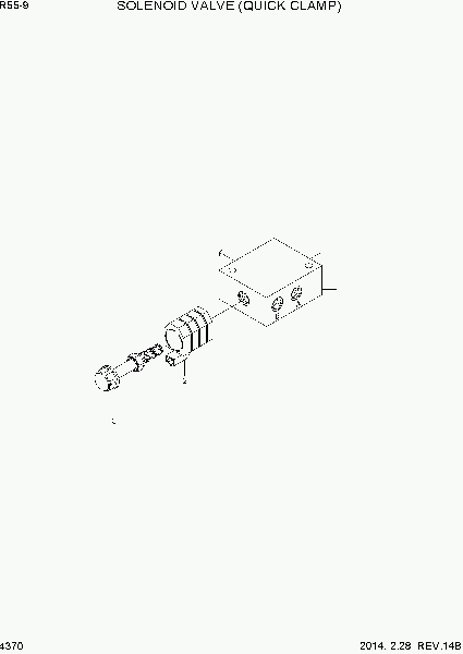 4370  SOLENOID VALVE (QUICK CLAMP)   Hyundai R55-9