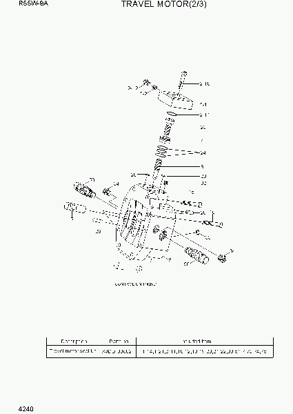 4240  TRAVEL MOTOR(2/3)   Hyundai R55W-9A