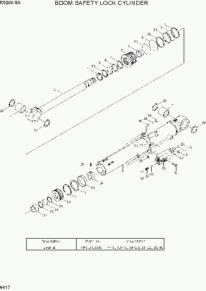 4417  BOOM SAFETY LOCK CYLINDER   Hyundai R55W-9A