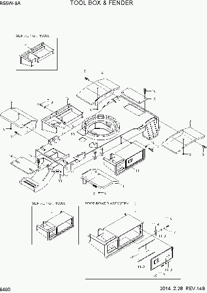 6400  TOOL BOX & FENDER   Hyundai R55W-9A