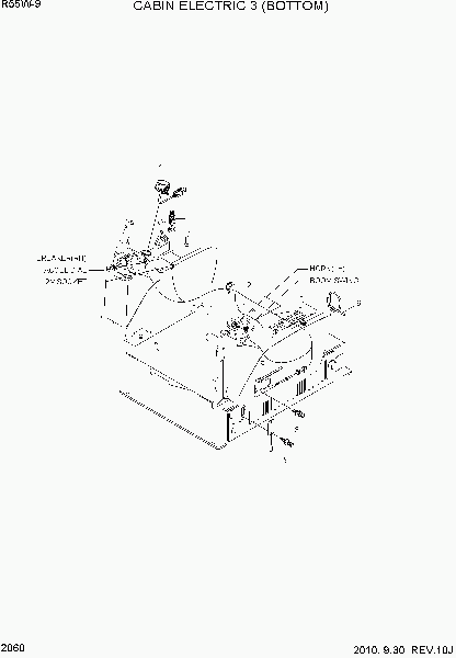 2060  CABIN ELECTRIC 3 (BOTTOM)   Hyundai R55W-9