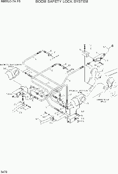 3470  BOOM SAFETY LOCK SYSTEM   Hyundai R800-7A FS