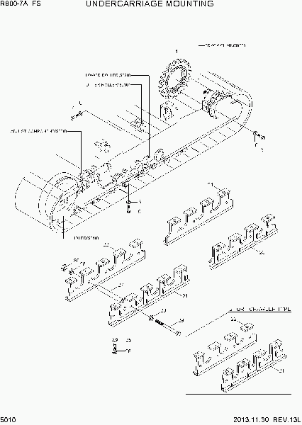 5010  UNDERCARRIAGE MOUNTING   Hyundai R800-7A FS