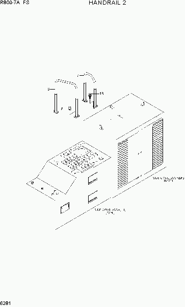 6281  HANDRAIL 2   Hyundai R800-7A FS