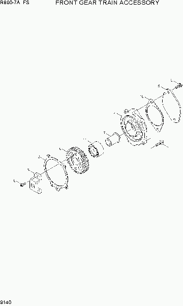 9140  FRONT GEAR TRAIN ACCESSORY   Hyundai R800-7A FS
