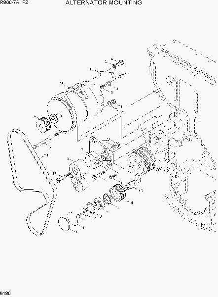 9180  ALTERNATOR MOUNTING   Hyundai R800-7A FS