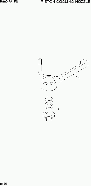 9450  PISTON COOLING NOZZLE   Hyundai R800-7A FS