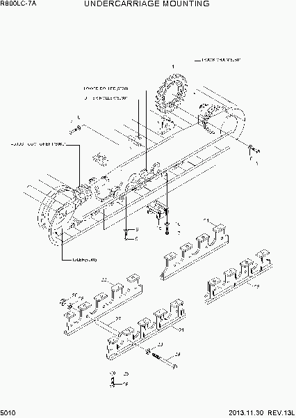 5010  UNDERCARRIAGE MOUNTING   Hyundai R800LC-7A