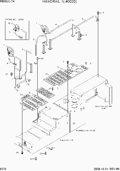 6270  HANDRAIL 1(-#0020)   Hyundai R800LC-7A