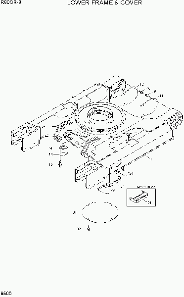 6500  LOWER FRAME & COVER   Hyundai R80CR-9