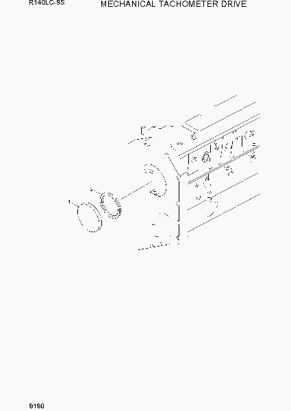 9190  MECHANICAL TACHOMETER DRIVE   Hyundai R140LC-9S(BRAZIL)