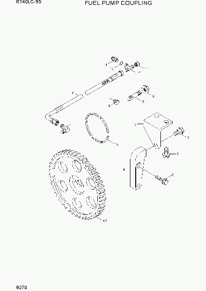 9270  FUEL PUMP COUPLING   Hyundai R140LC-9S(BRAZIL)