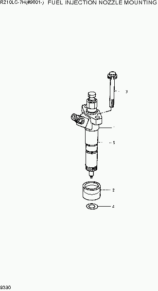 9330  FUEL INJECTION NOZZLE MOUNTING   Hyundai R210LC-7H(#9001-)